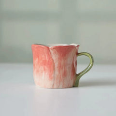 Handmade Floral Ceramic Coffee Set - Pour-Over Pot & Cup Duo