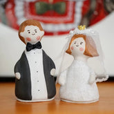 Wedding Gift for Couples, Cartoon Ceramic Figurine & Anniversary Keepsake