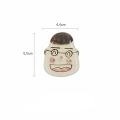 Whimsical Hand-Painted Ceramic Fridge Magnets - Cute Cartoon Decor, Fun Kitchen Accessories & Creative Blackboard Clips