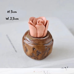 Ceramic Cactus Desk Decor - Whimsical Office & Computer Desktop Decorations, Creative Mini Succulent Home Accent