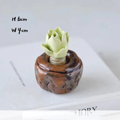Ceramic Cactus Desk Decor - Whimsical Office & Computer Desktop Decorations, Creative Mini Succulent Home Accent