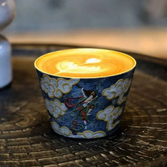 Ceramic Art Mug, Painterly Design Coffee Cup
