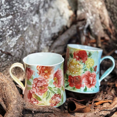 Vintage Floral Coffee Cup Collection