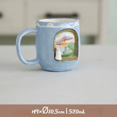 Handcrafted 3D Cartoon Ceramic Mug - Large Hand-Painted Tea/Coffee Cup for Home