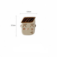 Whimsical Hand-Painted Ceramic Fridge Magnets - Cute Cartoon Decor, Fun Kitchen Accessories & Creative Blackboard Clips