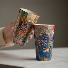 Handcraft Mahakala Cola Glass - Ritual-Inspired Drinkware Collection