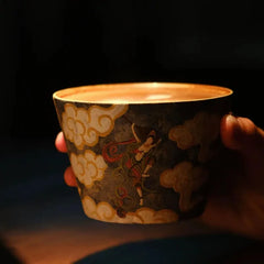 Ceramic Art Mug, Painterly Design Coffee Cup