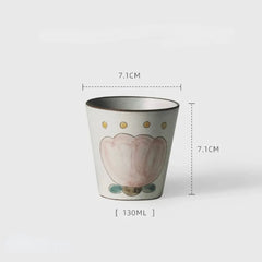 Japanese-Style Stoneware Tableware with Floral Motifs