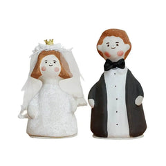 Wedding Gift for Couples - Romantic Cartoon Ceramics Figurine, Anniversary Keepsake & Creative Home Decor for Bedroom/Living Room