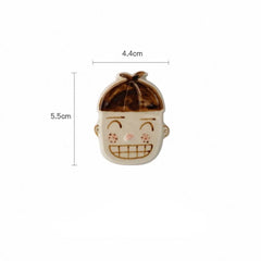 Whimsical Hand-Painted Ceramic Fridge Magnets - Cute Cartoon Decor, Fun Kitchen Accessories & Creative Blackboard Clips