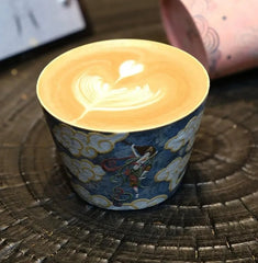 Ceramic Art Mug, Painterly Design Coffee Cup