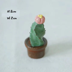 Ceramic Cactus Desk Decor - Whimsical Office & Computer Desktop Decorations, Creative Mini Succulent Home Accent