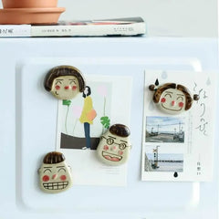 Whimsical Hand-Painted Ceramic Fridge Magnets - Cute Cartoon Decor, Fun Kitchen Accessories & Creative Blackboard Clips