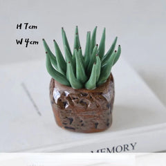 Ceramic Cactus Desk Decor - Whimsical Office & Computer Desktop Decorations, Creative Mini Succulent Home Accent