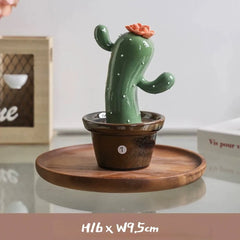 Ceramic Cactus Money Bank - Whimsical Succulent Decor for Desk, Office & Living Room, Creative Piggy Coin Holder