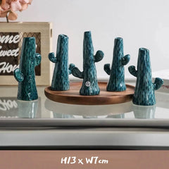 Ceramic Cactus Money Bank - Whimsical Succulent Decor for Desk, Office & Living Room, Creative Piggy Coin Holder