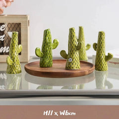 Ceramic Cactus Money Bank - Whimsical Succulent Decor for Desk, Office & Living Room, Creative Piggy Coin Holder