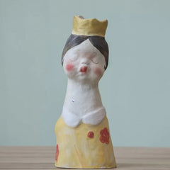 Handcrafted Ceramic Doll Mug - Whimsical Cartoon Coffee Cup & Decor, Multi-Use Drinkware
