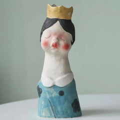 Handcrafted Ceramic Doll Mug - Whimsical Cartoon Coffee Cup & Decor, Multi-Use Drinkware