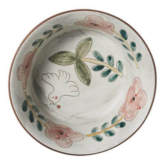 Japanese-Style Stoneware Tableware with Floral Motifs