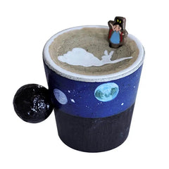 Whimsical Couple's Mug Set - Cartoon Ceramic Cups with Lids & Spoons, Cute Drinkware for Coffee/Milk