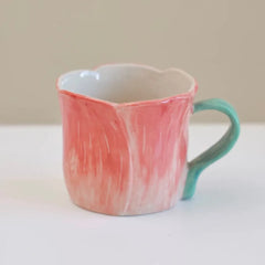 Handmade Floral Ceramic Coffee Set - Pour-Over Pot & Cup Duo