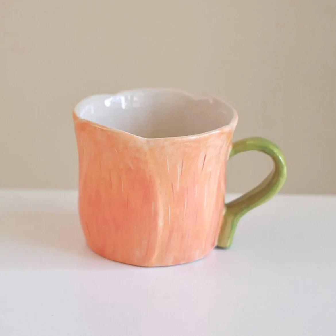 Handmade Floral Ceramic Coffee Set - Pour-Over Pot & Cup Duo