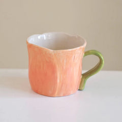 Handmade Floral Ceramic Coffee Set - Pour-Over Pot & Cup Duo