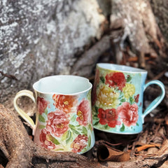 Vintage Floral Coffee Cup Collection