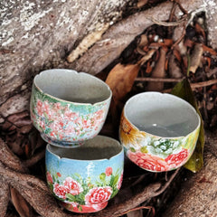 Vintage Floral Coffee Cup Collection