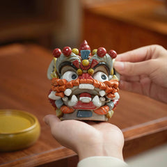 Handcrafted Awakening Lion Incense Holder