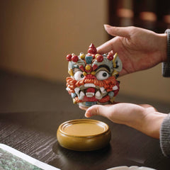 Handcrafted Awakening Lion Incense Holder