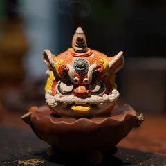 Handcrafted Awakening Lion Incense Holder