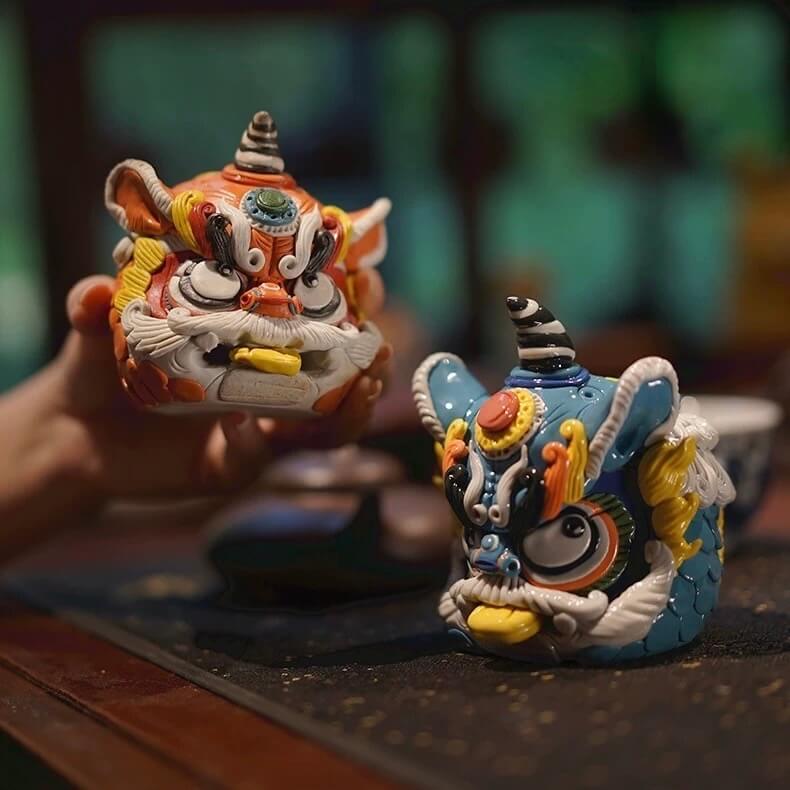 Handcrafted Awakening Lion Incense Holder