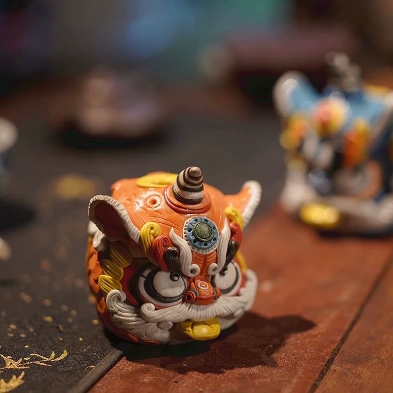 Handcrafted Awakening Lion Incense Holder