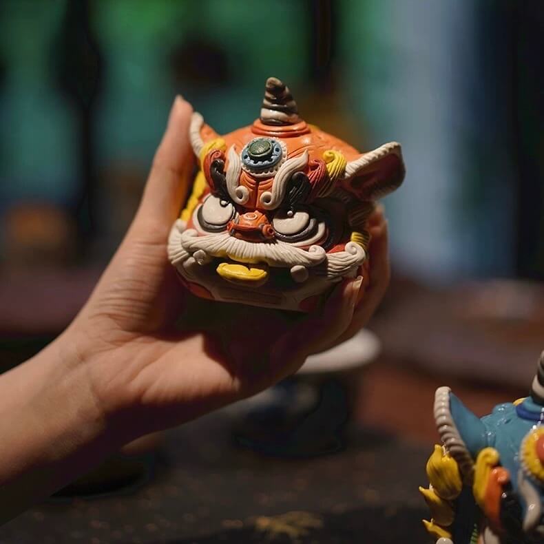 Handcrafted Awakening Lion Incense Holder