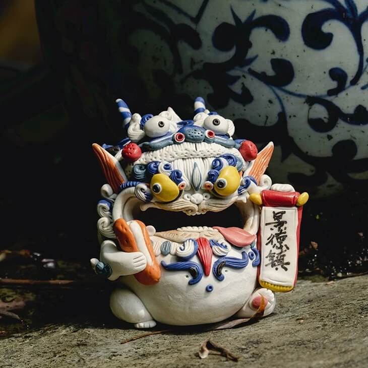 Blue & White Pi Xiu Handcrafted Incense Burner